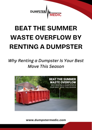 Your Ultimate Summer Guide to Dumpster Rentals & Junk Removal Services in Florida