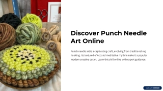 Discover Punch Needle Art: Learn This Creative Skill Online