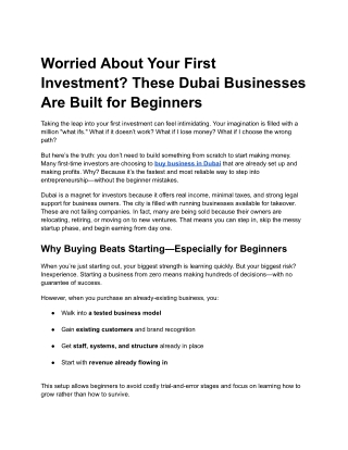 Worried About Your First Investment_ These Dubai Businesses Are Built for Beginners