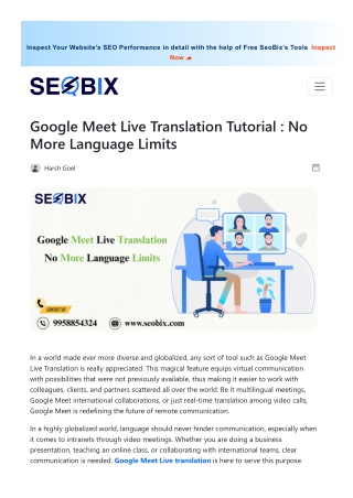 Google Meet Live Translation Tutorial No More Language Limits