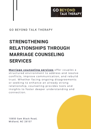 Trusted Marriage Counseling Services to Rebuild Your Relationship