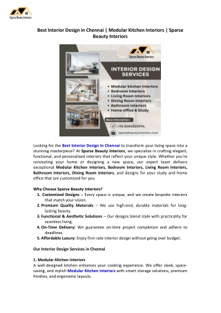 Best Interior Design in Chennai