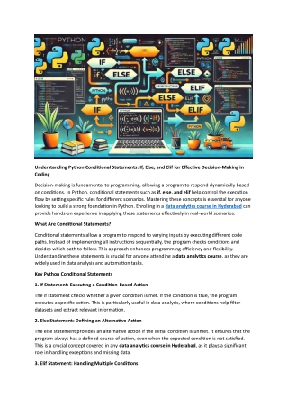 Understanding Python Conditional Statements