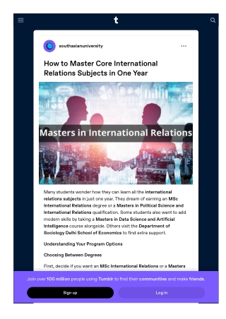 How to Master Core International Relations Subjects in One Year