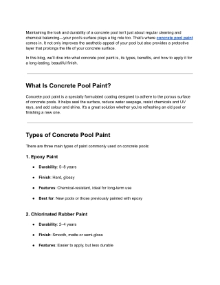 Concrete Pool Paint_ Everything You Need to Know