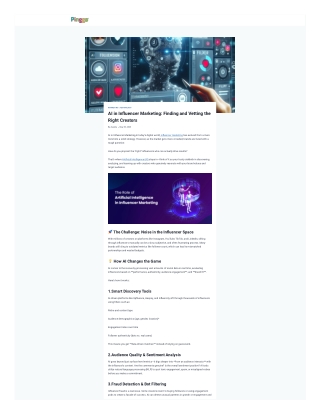 AI in Influencer Marketing: Finding and Vetting the Right Creators