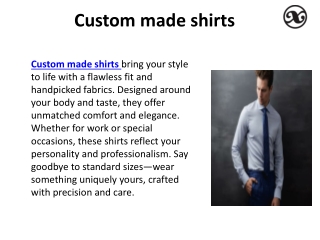 Distinctive Gurkha Trousers, Tailored Suits & Custom Shirts for You