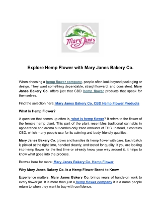 Mary Janes Bakery Co