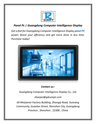 Panel Pc | Guangdong Computer Intelligence Display