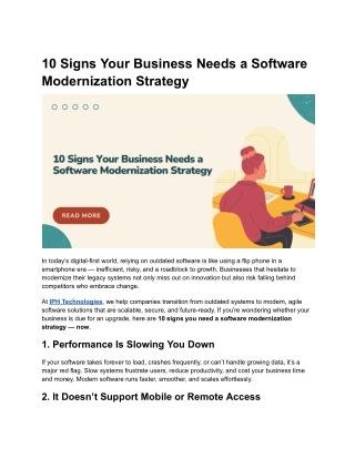 10 Signs Your Business Needs a Software Modernization Strategy