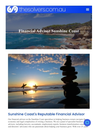 Financial Advisor Sunshine Coast