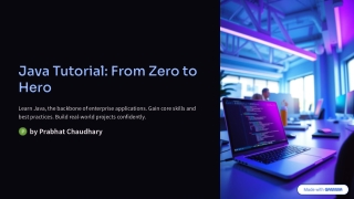 Java Tutorial: From Zero to Hero