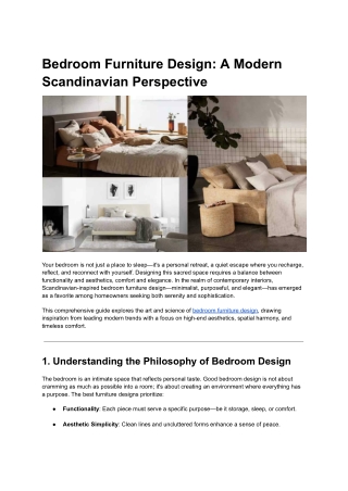 Bedroom Furniture Design_ A Modern Scandinavian Perspective