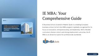 Unlock Your Potential with IE MBA Scholarships and Career Growth