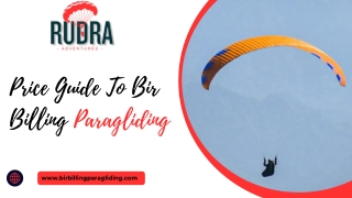 Price Guide To Bir Billing Paragliding