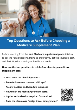 Top Questions to Ask Before Choosing a Medicare Supplement Plan