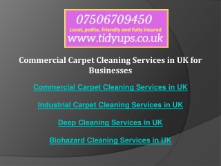Commercial Carpet Cleaning Services in UK for Businesses