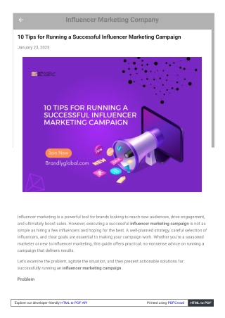10 Tips for Running a Successful Influencer Marketing Campaign