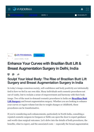 Curves are everything when it comes to Brazilian buttlift surgery
