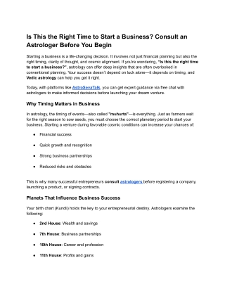 Is This the Right Time to Start a Business_