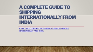 A Complete Guide to Shipping Internationally from India