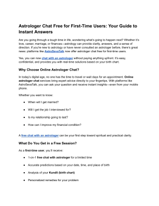 Astrologer Chat Free