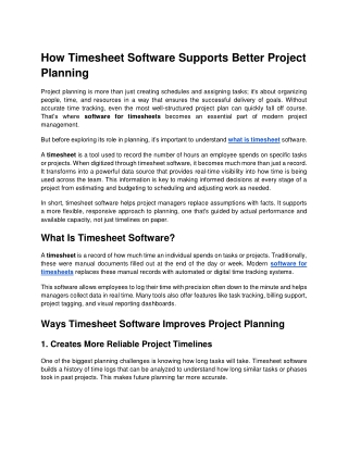 timesheet software