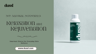 Why dussl’s SPF Natural Sunscreen is the Smartest Choice for Everyday Skin