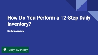 How Do You Perform a 12-Step Daily Inventory?