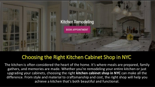 Choosing the Right Kitchen Cabinet Shop in NYC