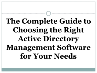 Active Directory Management Software