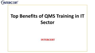 Top Benefits of QMS Training in IT Sector
