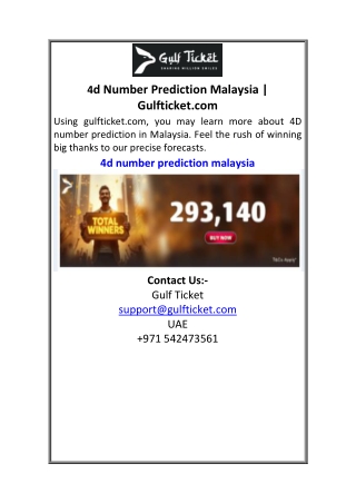 4d Number Prediction Malaysia  Gulfticket.com (1)