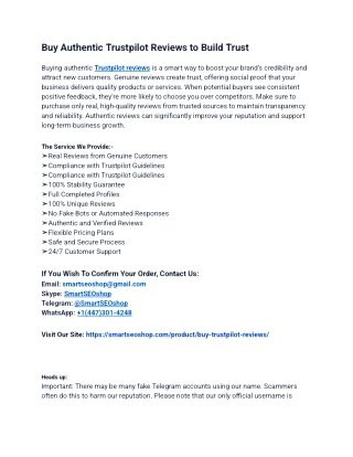 Buy Trustpilot Reviews in USA/UK – Fast & Secure