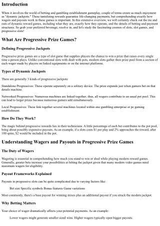 Recognizing Wagers and Payouts in Progressive Jackpot Games