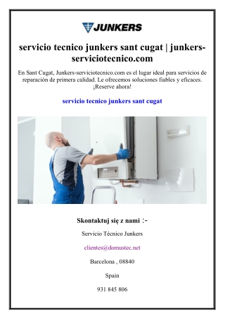servicio tecnico junkers sant cugat | junkers-serviciotecnico.com