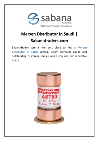 Mersen Distributor In Saudi
