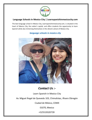 Language Schools In Mexico City  Learnspanishinmexicocity.com