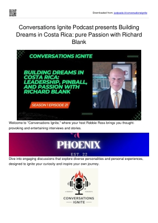 Conversations Ignite podcast guest Richard Blank Costa Ricas Call Center