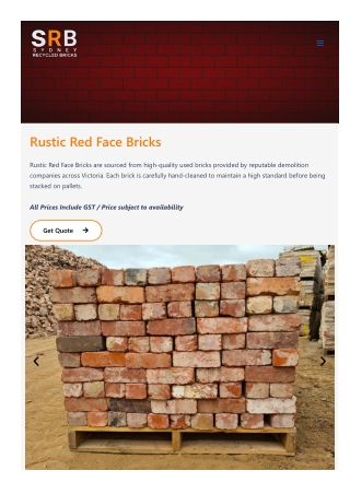 Rustic Red Face Bricks