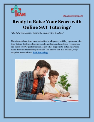 Ready to Raise Your Score with Online SAT Tutoring