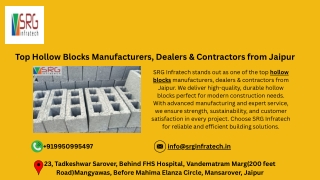 Top Hollow Blocks Manufacturers, Dealers & Contractors from Jaipur