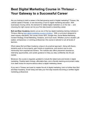 Best Digital Marketing Course in Thrissur – document (June 5th 2025)