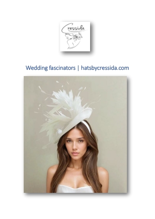 Wedding fascinators | hatsbycressida.com