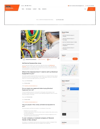 Sell Electrical Equipment New Jersey Provided by Double-D-Circuitbreakers