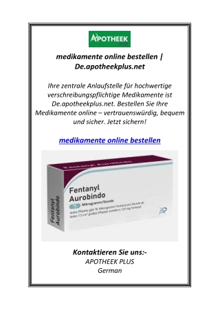 medikamente online bestellen | De.apotheekplus.net