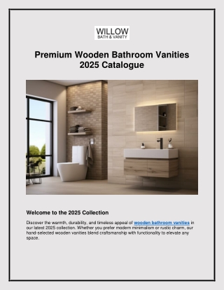 Premium Wooden Bathroom Vanities 2025 Catalogue