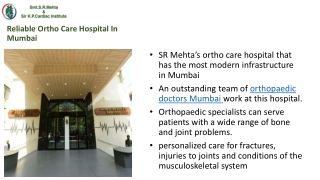 Expert Knee Pain Solutions by Top Orthopaedic Doctors in Mumbai At SRM Hospital