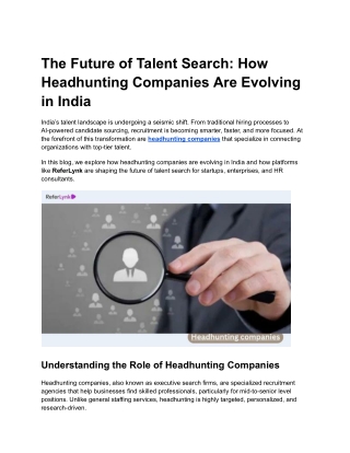The Future of Talent Search_ How Headhunting Companies Are Evolving in India