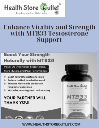 Enhance Vitality and Strength with MTB33 Testosterone Support